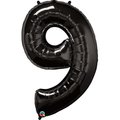 Anagram Anagram 87855 42 in. Number 9 Black Shape Air Fill Foil Balloon 87855